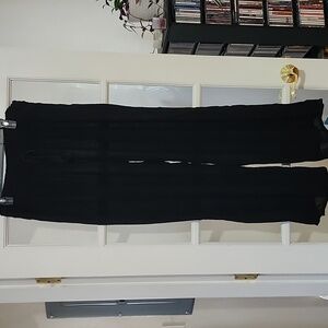 Black Sheer Wide-Leg Pants